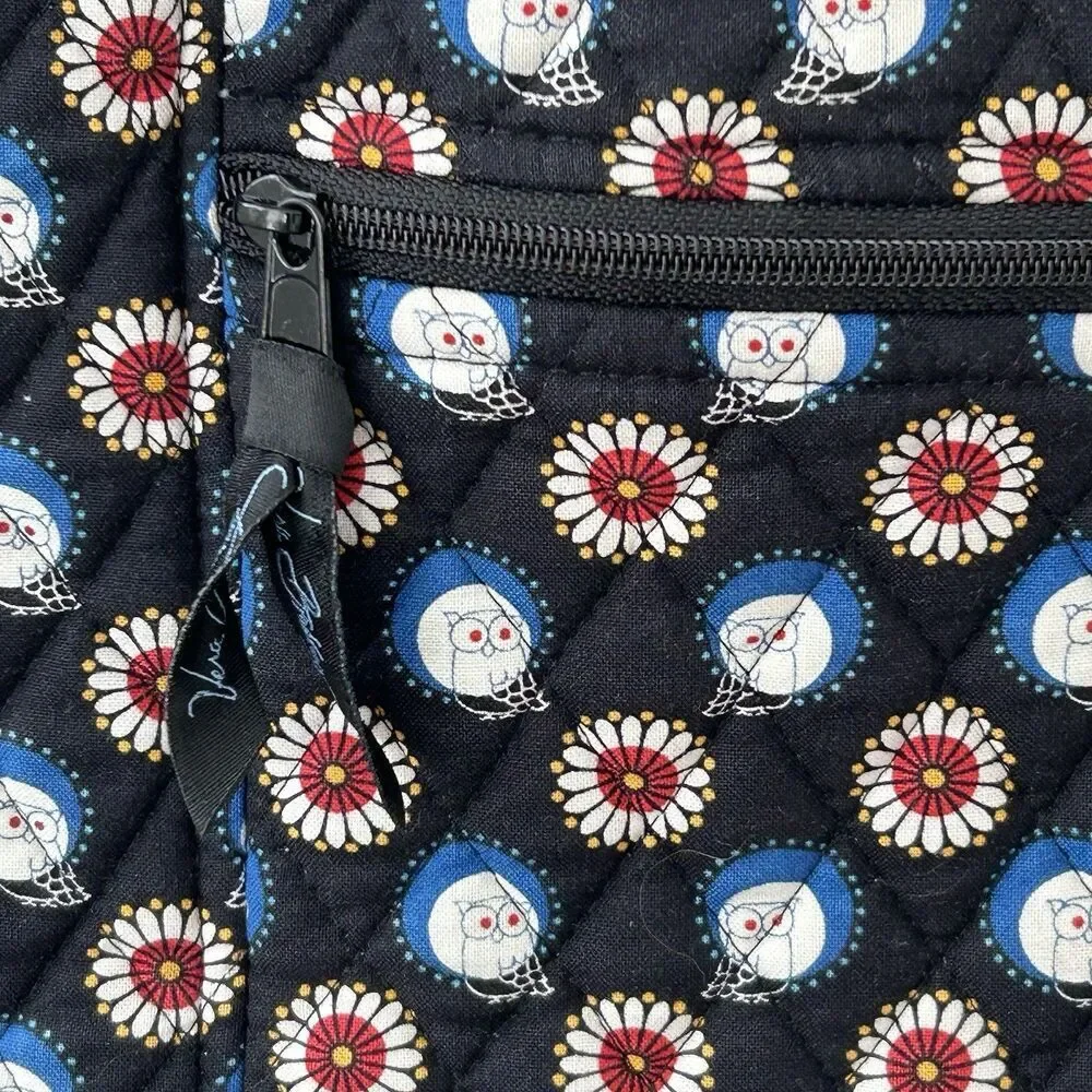 Vera Bradley Handbag Night Owl Pattern Tote Bag Pockets Classic Bag